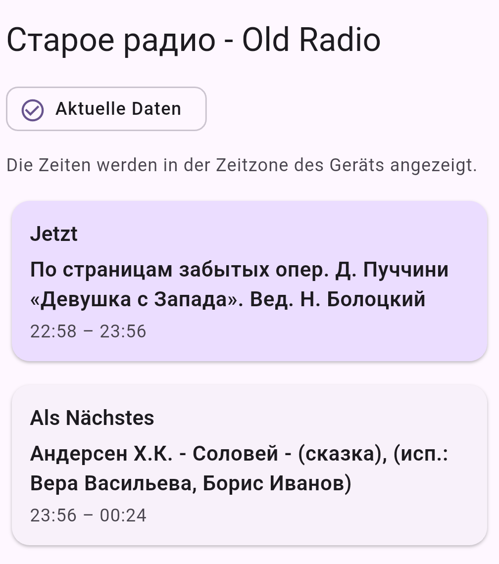 ReplayFM Programm mit aktuellen und nächsten Sendungen