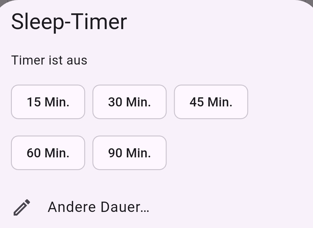 ReplayFM Sleep-Timer mit Zeitvorgaben und eigener Dauer